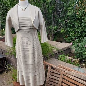 JS Collections Green Midi Dress